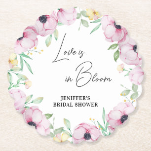 Porta-copo De Papel Chá de Bebê de Anêmona Floral Rosa