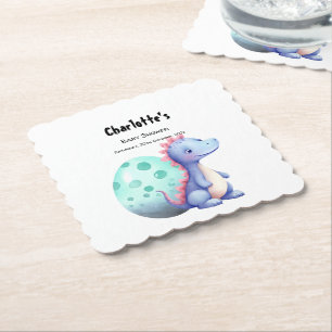 Porta-copo De Papel Chá de Bebê de Dinossauro Aquarela Fofa