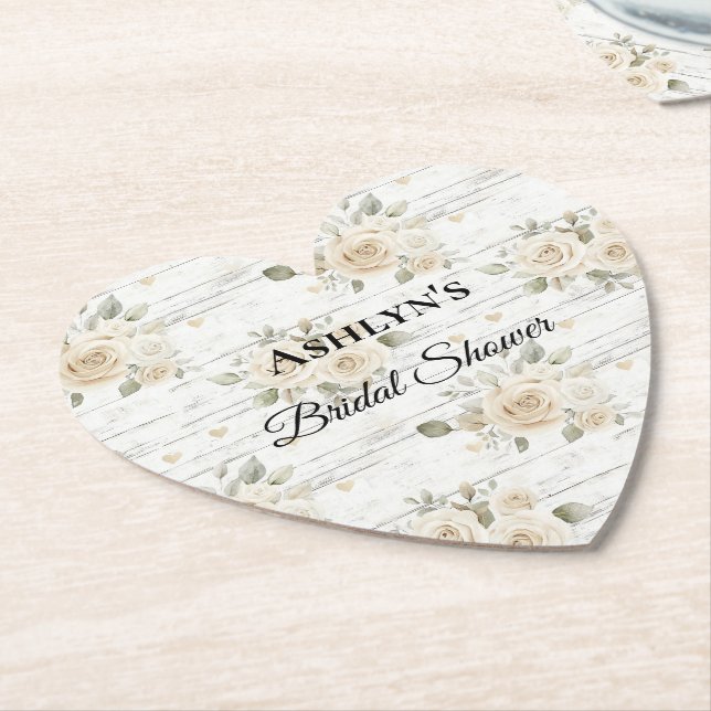 Porta-copo De Papel Chá de Bebê Floral Branco Boho (Angular)