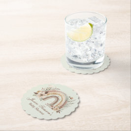 Porta-copo De Papel Chá de fraldas Boho Arco-Íris E Flores