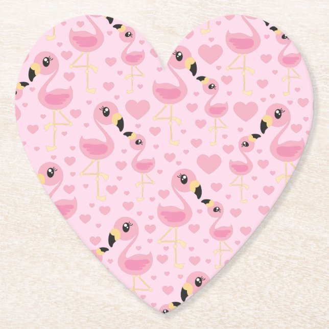 Porta-copo De Papel Chá de fraldas Flamingo Rosa (Frente)