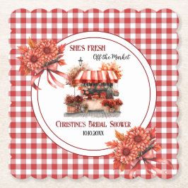 Porta-copo De Papel Chá de Noiva de Campo com Gingham