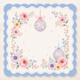 Porta-copo De Papel Chá de Noiva Floral Disco Jardim Pastel
