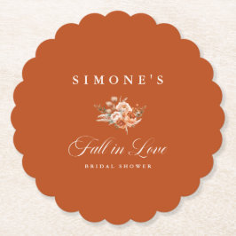 Porta-copo De Papel Chá de Noiva Floral Moderno de Outono Apaixonante