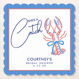 Porta-copo De Papel Chá de Noiva Lagosta Costeira Ela É Uma Peça