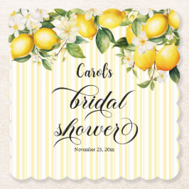 Porta-copo De Papel Chá de Noiva Mediterrâneo de Verão Galho de Limão