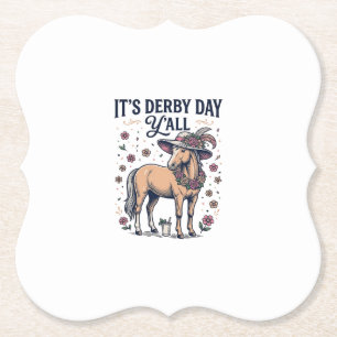 Porta-copo De Papel Chapéu Floral Cavalo Derby Day Y'all