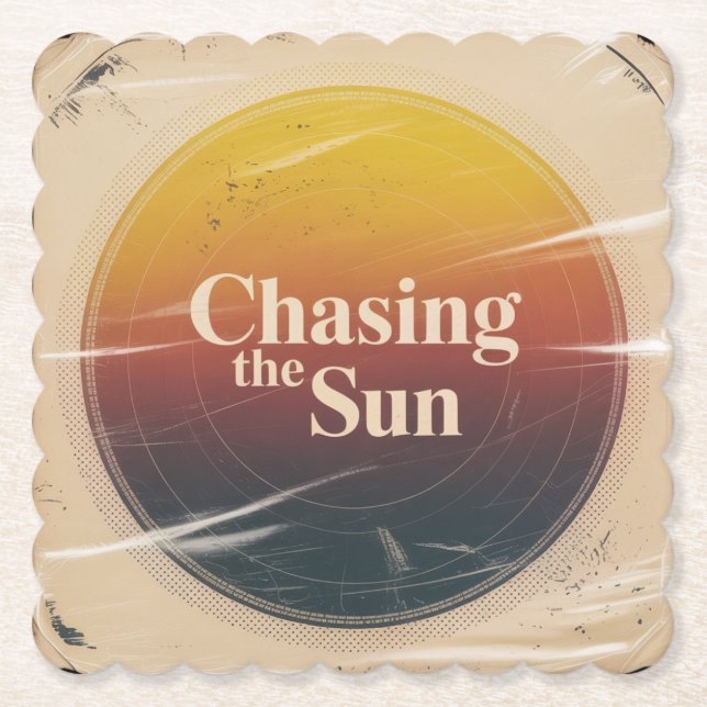 Porta-copo De Papel Chasing The Sun (Frente)