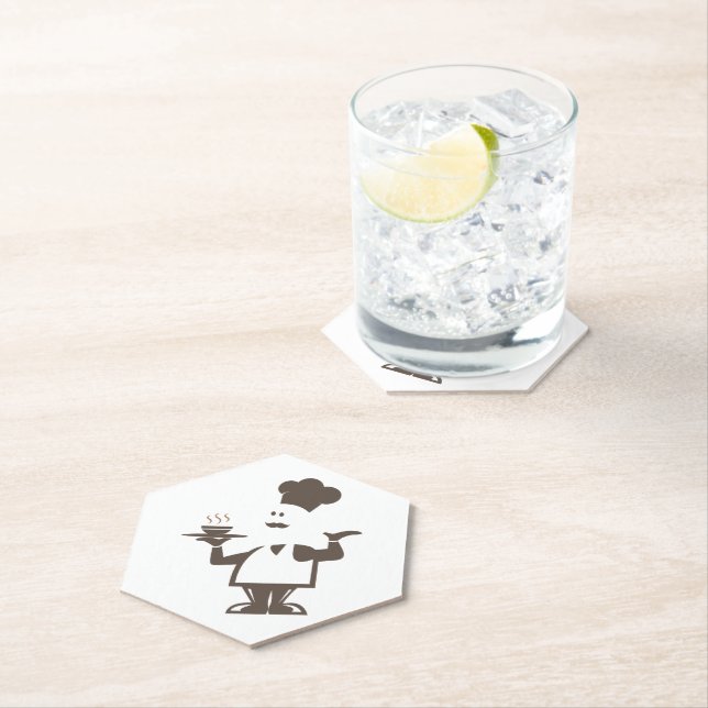 Porta-copo De Papel Chef segurando uma tigela de sopa (Insitu)