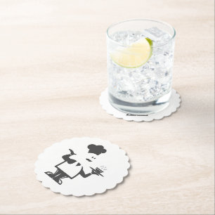 Porta-copo De Papel Chef segurando uma tigela de sopa