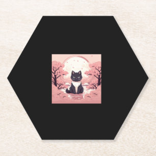 Porta-copo De Papel Cherry Blossom Cat_ A mágica do Dia das Bruxas no