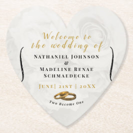 Porta-copo De Papel Chic de Mesa de Casamento de Porta copos Personali