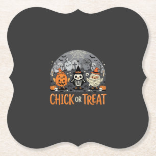 Porta-copo De Papel Chick or Treat Design de Cemitério de Halloween Fo