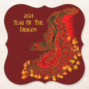 Porta-copo De Papel China Dragon, 2024 Ano Do Dragão