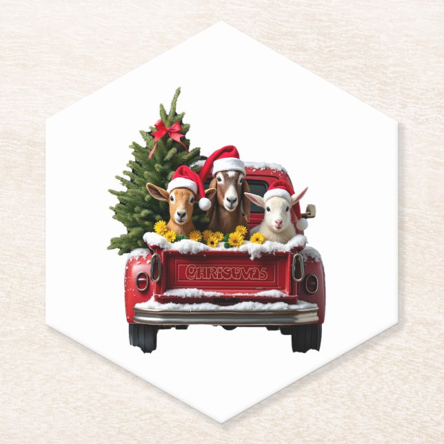 Porta-copo De Papel Christmas Farm (Frente)