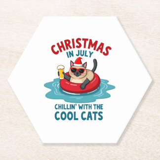 Porta-copo De Papel Christmas In July Daddy Mommy Chillin With The Sia