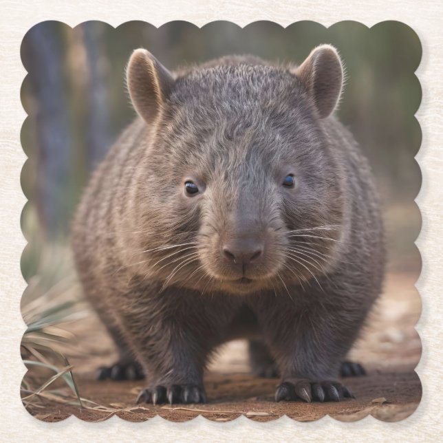 Porta-copo De Papel "Chubby Charm: O Adorável Morcego Australiano" (Frente)