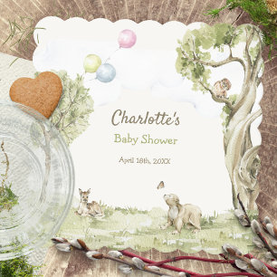 Porta-copo De Papel Chuva de Amor Floresta de Contos Urso Quase Chegan