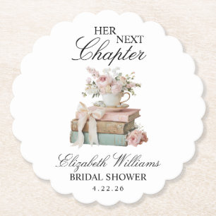 Porta-copo De Papel Chuva de Noiva Floral Elegante Seu Próximo Capítul