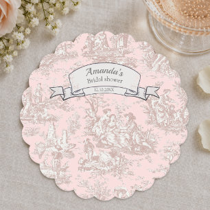 Porta-copo De Papel Chuveiro com estampa floral vintage em toile de Jo
