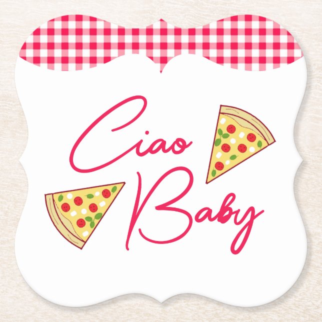 Porta-copo De Papel Ciao Baby Italian Baby Shower (Frente)