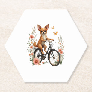 Porta-copo De Papel Ciclagem de Bicicleta Chihuahua