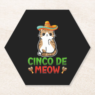 Porta-copo De Papel Cinco De Meow Cute Cinco De Mayo Sombrero Taco Cat