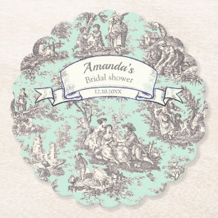 Porta-copo De Papel Cinza de horta floral da Vintage