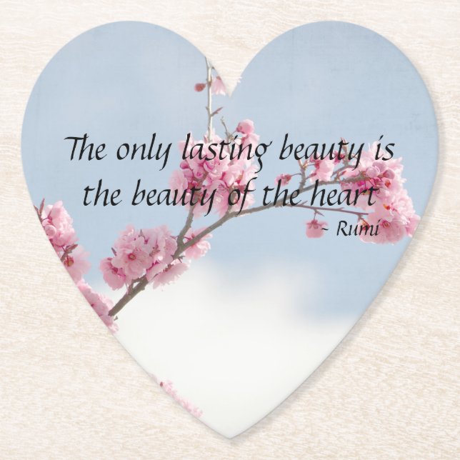 Porta-copo De Papel Citação Inspiradora Cherry Blossom (Frente)