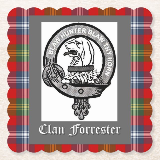 Porta-copo De Papel Clan Forrester Crest (Frente)