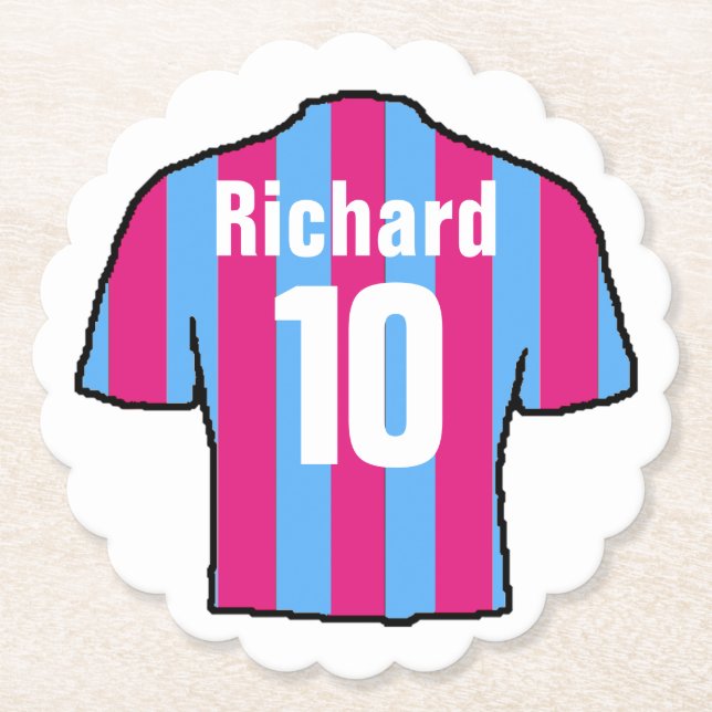 Porta-copo De Papel Claret e Blue Football Fan (Frente)