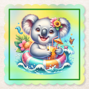 Porta-copo De Papel Clipart de Sublimação de Coala de Verão-97702