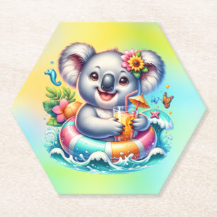 Porta-copo De Papel Clipart de Sublimação de Coala de Verão-97702