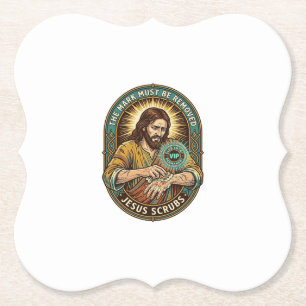 Porta-copo De Papel Clube de Jesus Carimbo na Mão Não Sai Humor Matina