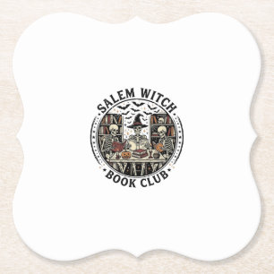 Porta-copo De Papel Clube de Livros de Bruxas de Salem Vintage Esquele