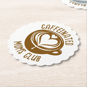Porta-copo De Papel Clube de Mães Cafeinadas Mamãe da Moda Amante de C