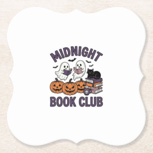 Porta-copo De Papel Clube do Livro da Meia-Noite Design de Leitura de