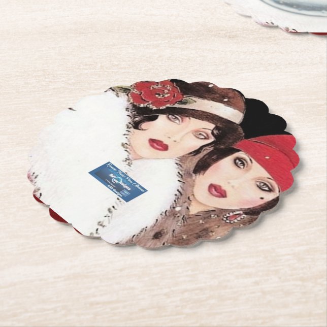 Porta-copo De Papel Coaster 5 Burg(Winter Red 2) RFPMDesigns (Angular)