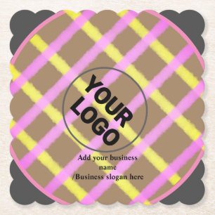 Porta-copo De Papel Código QR personalizado simples adicione seu nome