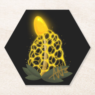 Porta-copo De Papel Cogumelo Amarelo Magro de Véu Bridal