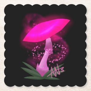 Porta-copo De Papel Cogumelo Rosa bonito