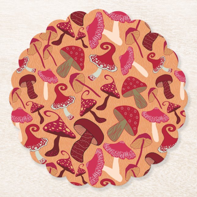 Porta-copo De Papel Cogumelos Cujos (Frente)