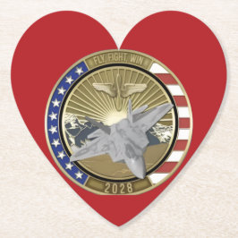 Porta-copo De Papel Coin 1 Heart Shaped Coasters