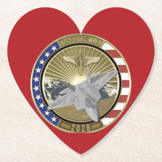 Porta-copo De Papel Coin 1 Heart Shaped Coasters