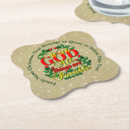 Porta-copo De Papel Com Deus Todas As Coisas Possíveis De Citação Bíbl