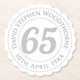 Porta-copo De Papel Comemoração do 65º aniversário