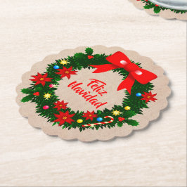 Porta-copo De Papel Conjunto de Arco de Feliz Navidad Feliz Natal