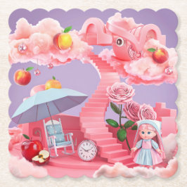 Porta-copo De Papel Conjunto de Portas copos Rosa Surreal da lavanda