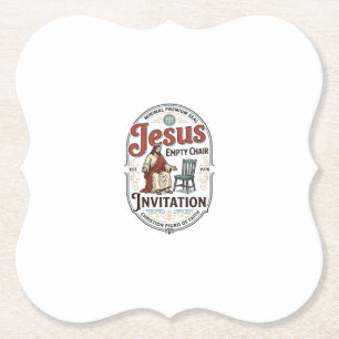 Porta-copo De Papel Convite de Cadeira Vazia de Jesus Convite de Cadei