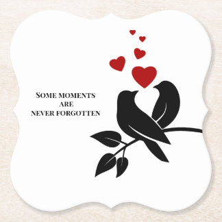 Porta-copo De Papel cool birds with hearts